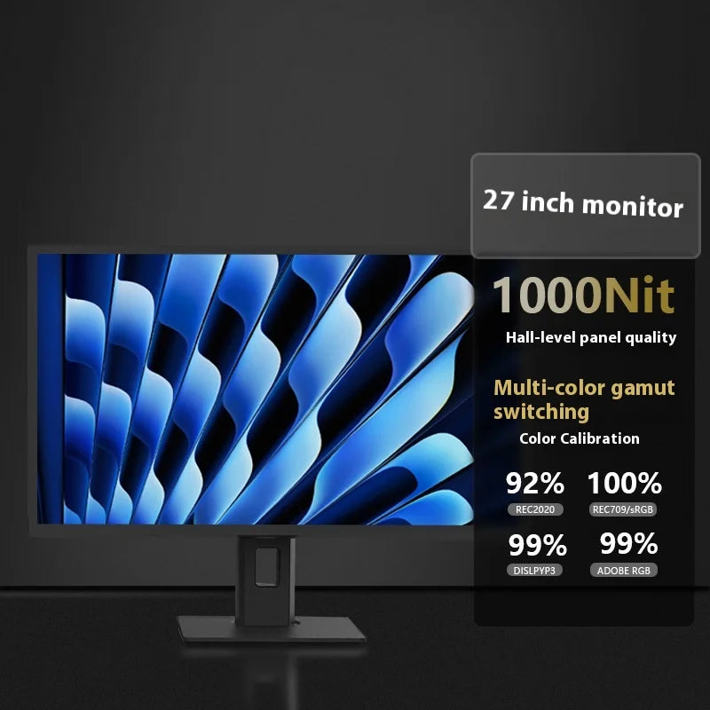 27-Inch 5K 60HZ QLED Quantum Dot Monitor HDR1000 Nits Rotatable IPS Screen DP Interface Desktop Computer Gaming Monitor