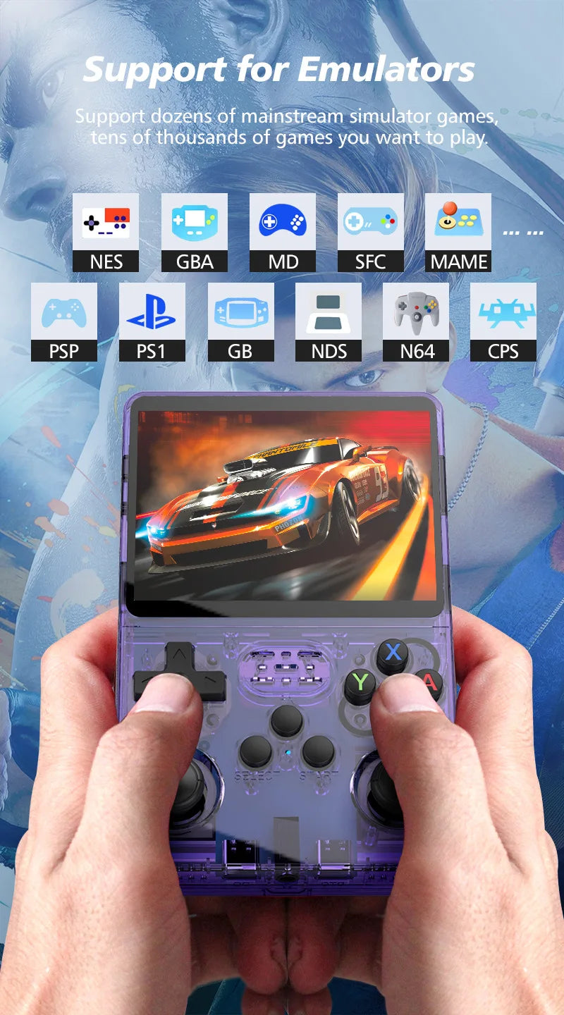 R36S Portable Handheld Game Console 3.5Inch IPS 640x480 Screen Built in 64GB Memory Classic Games And Simulator Games Games