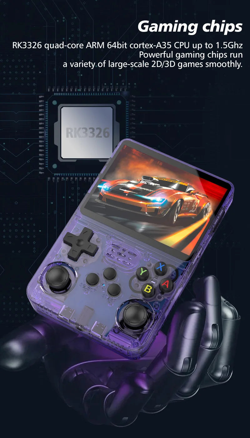 R36S Portable Handheld Game Console 3.5Inch IPS 640x480 Screen Built in 64GB Memory Classic Games And Simulator Games Games