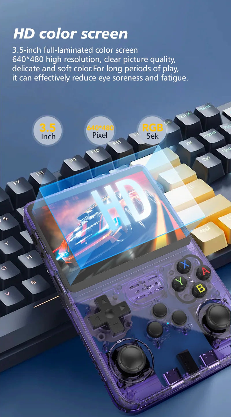 R36S Portable Handheld Game Console 3.5Inch IPS 640x480 Screen Built in 64GB Memory Classic Games And Simulator Games Games