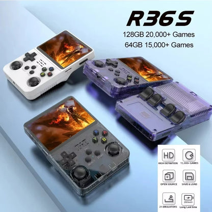 R36S Portable Handheld Game Console 3.5Inch IPS 640x480 Screen 15000+ Games